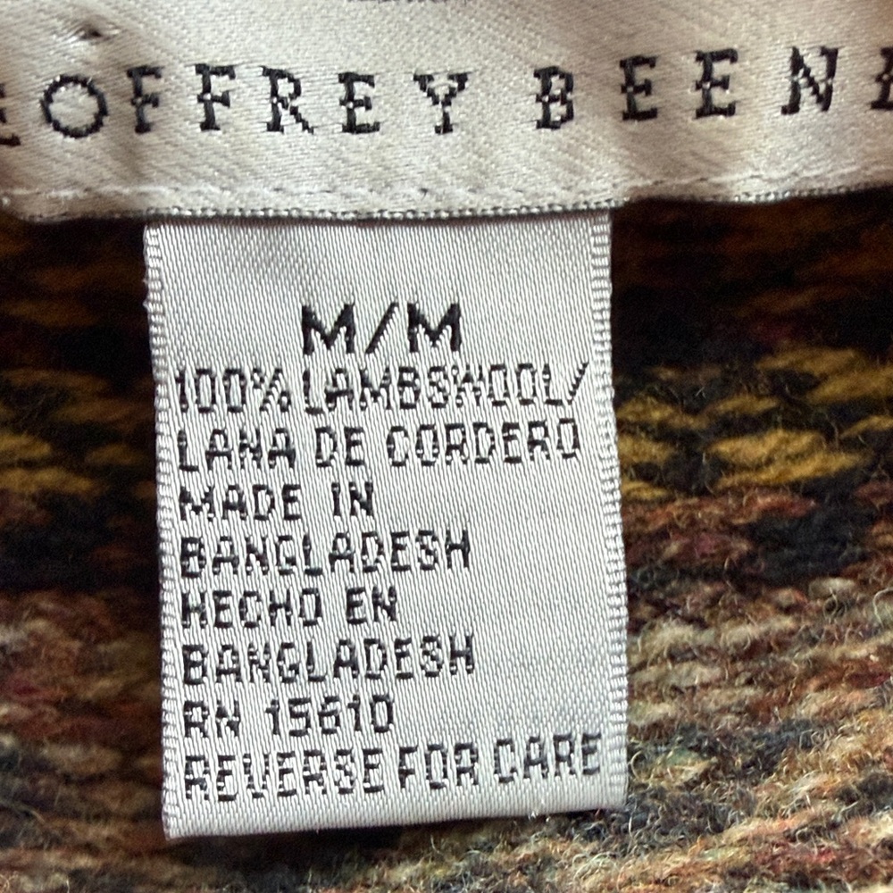 Geoffrey Beene Multicolor Patterned Lambswool Cre… - image 5